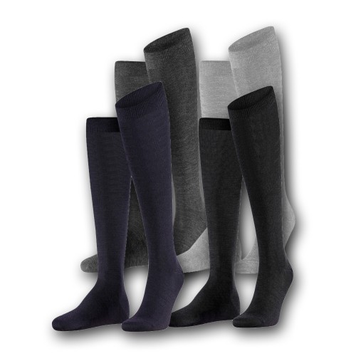 Pack Calzettoni Da Uomo Lunghi Taglia Unica In Caldo Cotone Tinta Unita Mod.t450